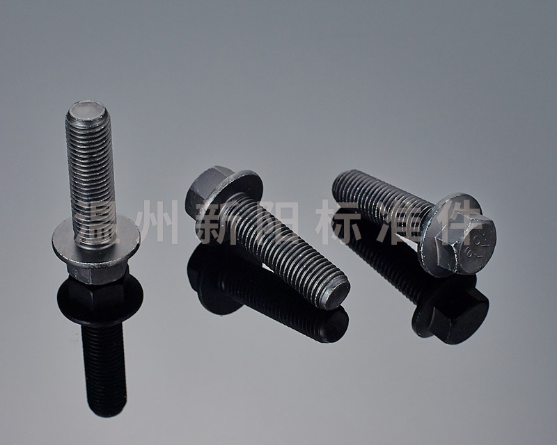 -Q184 -Q185 -GB16674 -外六角法兰螺栓-10.9级- 黑色达克罗 凹脑半牙加长
