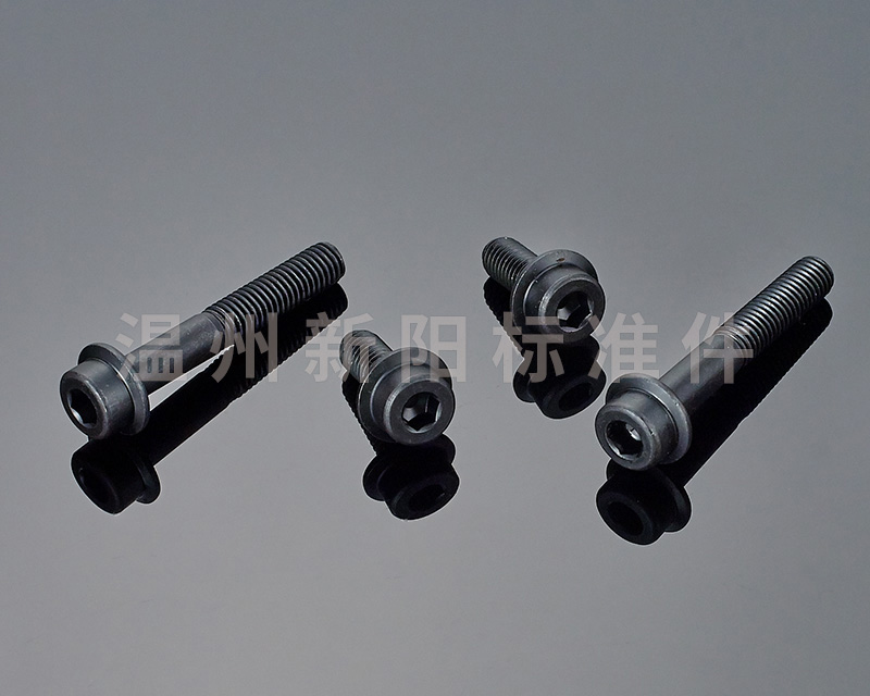 -Q184 -Q185 -GB16674 -外六角法兰螺栓-10.9级- 黑色达克罗 凹脑半牙加长
