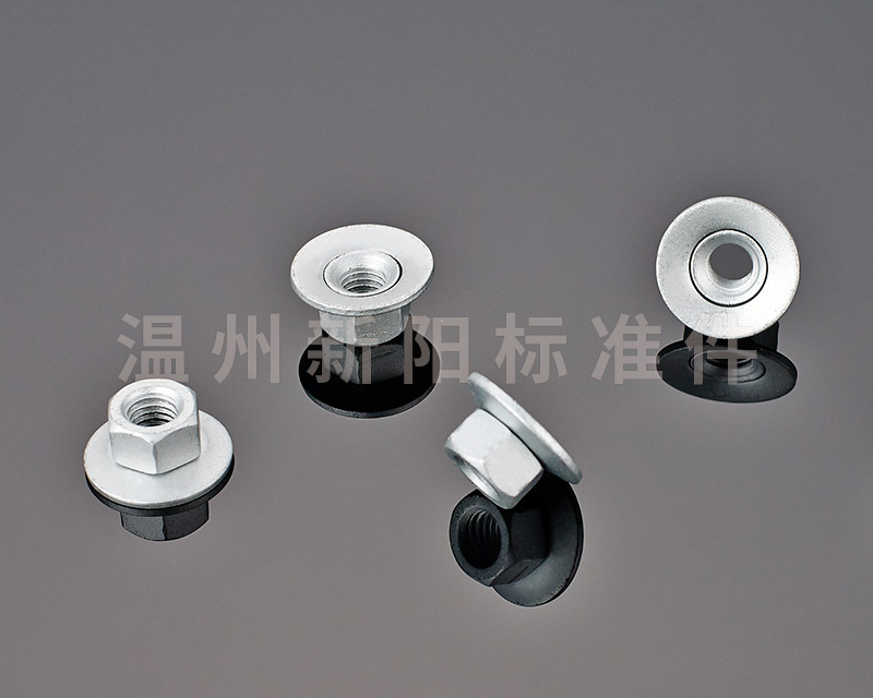 -6187 铁片锁紧 -6187压三点锁紧 -非标螺母 镀铜六角螺母