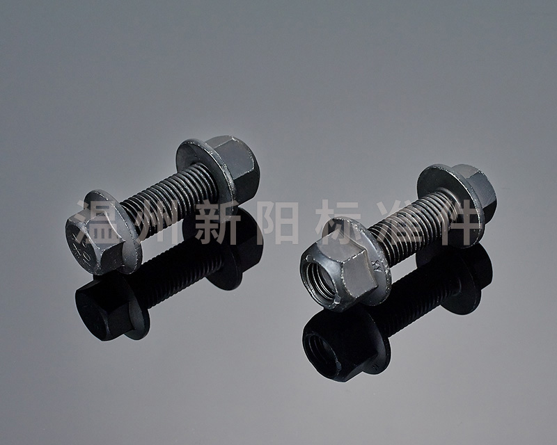 -Q184 -Q185 -GB16674 -外六角法兰螺栓-10.9级- 黑色达克罗 凹脑半牙加长